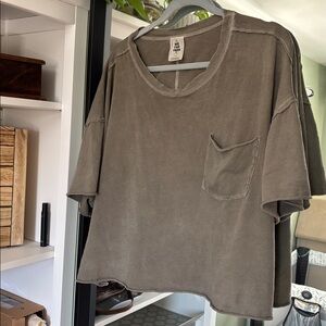 We The Free Gray Short Sleeve Tee